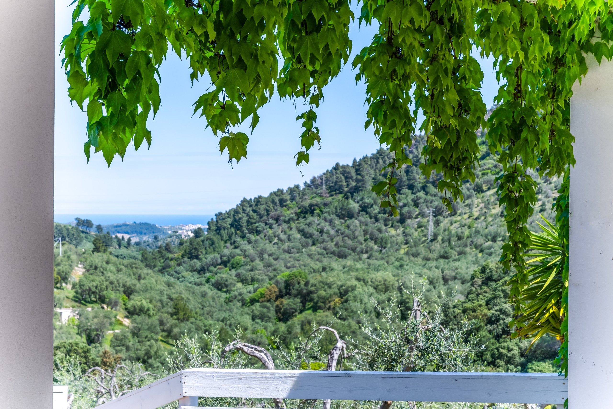 porticato esterno camere vista panorama del B&B Bed and Breakfast Shanti Home Restaurant a due passi dal mare a Vieste immerso nella natura nel Gargano in Puglia